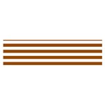 Horizontal Stripes - White and Brown Satin Scarf (Oblong)