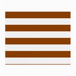 Horizontal Stripes - White and Brown Small Glasses Cloth