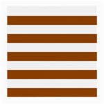 Horizontal Stripes - White and Brown Medium Glasses Cloth