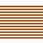 Horizontal Stripes - White and Brown Collage 11  x 14 