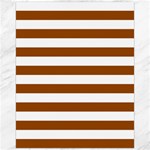 Horizontal Stripes - White and Brown Canvas 16  x 20 