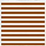 Horizontal Stripes - White and Brown Canvas 20  x 20 