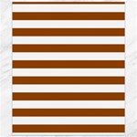 Horizontal Stripes - White and Brown Canvas 20  x 24 