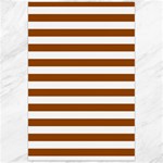 Horizontal Stripes - White and Brown Canvas 24  x 36 