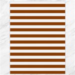 Horizontal Stripes - White and Brown Canvas 36  x 48 