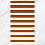 Horizontal Stripes - White and Brown Canvas 40  x 72 