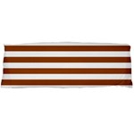 Horizontal Stripes - White and Brown Body Pillow Case (Dakimakura) (One Side)