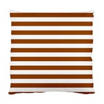 Horizontal Stripes - White and Brown Standard Cushion Case (Two Sides)