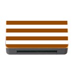Horizontal Stripes - White and Brown Memory Card Reader with CF