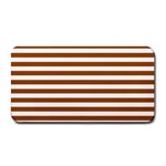 Horizontal Stripes - White and Brown Medium Bar Mat