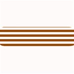 Horizontal Stripes - White and Brown Medium Bar Mat