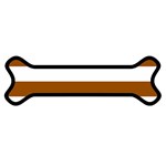 Horizontal Stripes - White and Brown Magnet (Dog Bone)