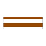 Horizontal Stripes - White and Brown Sticker Bumper (100 pack)