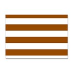 Horizontal Stripes - White and Brown Sticker A4 (100 pack)
