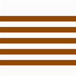 Horizontal Stripes - White and Brown 5  x 7  Photo Cards