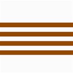 Horizontal Stripes - White and Brown 4  x 8  Photo Cards