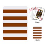 Horizontal Stripes - White and Brown Playing Cards Single Design