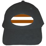 Horizontal Stripes - White and Brown Black Cap