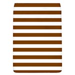 Horizontal Stripes - White and Chocolate Brown Removable Flap Cover (S)