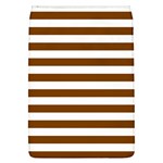 Horizontal Stripes - White and Chocolate Brown Removable Flap Cover (L)