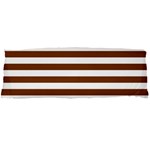 Horizontal Stripes - White and Chocolate Brown Body Pillow Case Dakimakura (Two Sides)