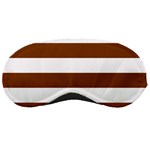 Horizontal Stripes - White and Chocolate Brown Sleeping Mask