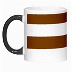 Horizontal Stripes - White and Chocolate Brown Morph Mug