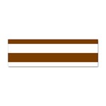 Horizontal Stripes - White and Chocolate Brown Sticker Bumper (100 pack)
