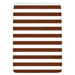 Horizontal Stripes - White and Auburn Brown Removable Flap Cover (L)