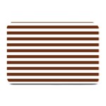 Horizontal Stripes - White and Auburn Brown Plate Mat