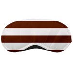 Horizontal Stripes - White and Auburn Brown Sleeping Mask