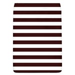 Horizontal Stripes - White and Dark Sienna Brown Removable Flap Cover (S)