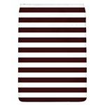 Horizontal Stripes - White and Dark Sienna Brown Removable Flap Cover (L)
