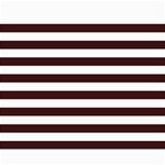 Horizontal Stripes - White and Dark Sienna Brown Collage 8  x 10 