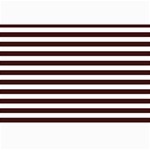 Horizontal Stripes - White and Dark Sienna Brown Collage 12  x 18 