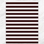 Horizontal Stripes - White and Dark Sienna Brown Canvas 36  x 48 