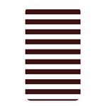 Horizontal Stripes - White and Dark Sienna Brown Memory Card Reader (Rectangular)