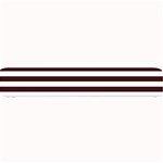 Horizontal Stripes - White and Dark Sienna Brown Small Bar Mat