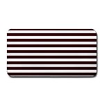 Horizontal Stripes - White and Dark Sienna Brown Medium Bar Mat