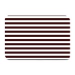 Horizontal Stripes - White and Dark Sienna Brown Plate Mat