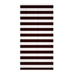 Horizontal Stripes - White and Dark Sienna Brown Shower Curtain 36  x 72  (Stall)
