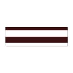 Horizontal Stripes - White and Dark Sienna Brown Sticker (Bumper)