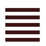 Horizontal Stripes - White and Dark Sienna Brown Greeting Card 4.5  x 6 