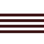 Horizontal Stripes - White and Dark Sienna Brown YOU ARE INVITED 3D Greeting Card (8x4)
