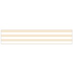 Horizontal Stripes - White and Champagne Orange Flano Scarf (Small)