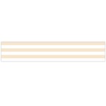 Horizontal Stripes - White and Champagne Orange Flano Scarf (Large)