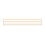 Horizontal Stripes - White and Champagne Orange Flano Scarf (Mini)