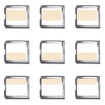 Horizontal Stripes - White and Champagne Orange Mega Link Italian Charm (9 pack)