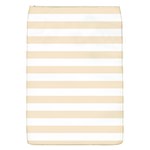 Horizontal Stripes - White and Champagne Orange Removable Flap Cover (S)