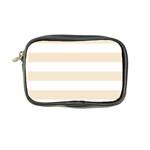 Horizontal Stripes - White and Champagne Orange Coin Purse